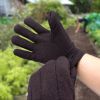 12 Pack Red Fleece Lined Brown Jersey Gloves 9.5" Winter Work Gloves 16OZ with Elastic Wrist Gunn Cut Pattern; Plain Breathable Glove; Protective Indu